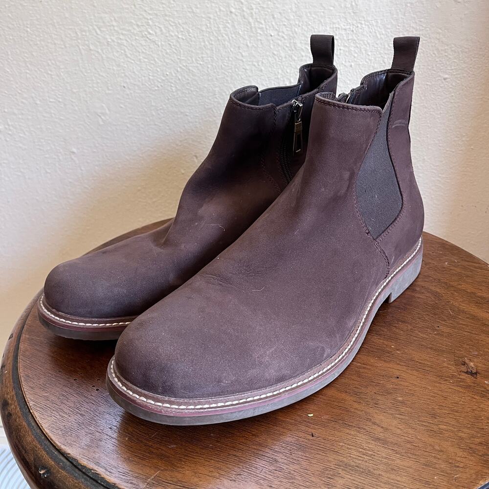 Blondo Grant Waterproof Suede Chelsea Boot Dark Brown 10.5 Men's